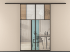 Перегородка Мозаик вдоль стены 2 створки