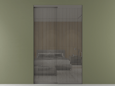 Перегородка Формато внутри проёма 2 створки