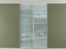 Перегородка Формато внутри проёма скрытое крепление в потолок 2 створки