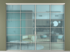 Перегородка Формато внутри проёма 4 створки