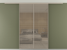 Перегородка Формато вдоль стены на потолок 2 створки