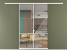 Перегородка Формато вдоль стены 2 створки