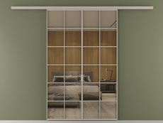 Перегородка Формато вдоль стены 2 створки