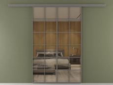 Перегородка Формато вдоль стены 2 створки