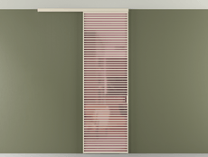 Перегородка Formato вдоль стены на потолок 1 створка