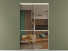 Перегородка Формато внутри проёма 2 створки