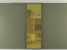 Перегородка Formato вдоль стены на потолок 1 створка