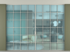 Перегородка Formato внутри проёма скрытое крепление в потолок 4 створки