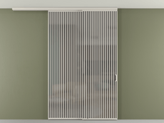 Перегородка Formato вдоль стены на потолок 2 створки с синхронным механизмом