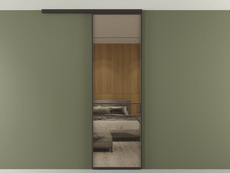 Перегородка Formato вдоль стены на потолок 1 створка