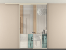 Перегородка Mosaic вдоль стены на потолок телескопик синхро 2