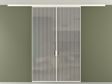 Перегородка Формато вдоль стены на потолок 2 створки