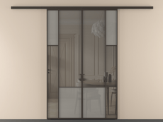 Перегородка Mosaic вдоль стены 2 створки