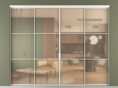 Перегородка Формато внутри проёма 4 створки