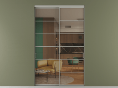 Перегородка Formato внутри проёма 2 створки