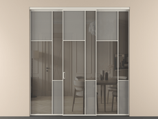 Перегородка Мозаик внутри проёма 3 створки