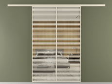 Перегородка Формато вдоль стены 2 створки