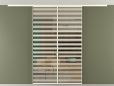 Перегородка Формато вдоль стены на потолок 2 створки