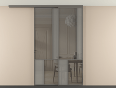 Перегородка Mosaic вдоль стены на потолок телескопик синхро 2