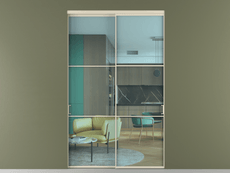 Перегородка Формато внутри проёма 2 створки