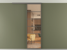 Перегородка Формато вдоль стены на потолок 1 створка