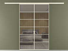 Перегородка Formato вдоль стены 2 створки