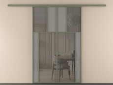 Перегородка Мозаик вдоль стены 2 створки