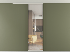 Перегородка Formato вдоль стены на потолок одностворчатая