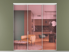 Перегородка Формато внутри проёма 3 створки