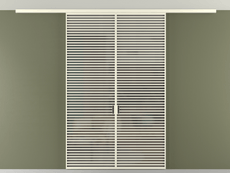 Перегородка Формато вдоль стены на потолок 2 створки