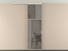 Перегородка Мозаик вдоль стены на потолок 1 створка