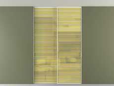 Перегородка Formato внутри проёма скрытое крепление в потолок 2 створки