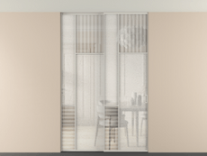 Перегородка Мозаик внутри проёма скрытое крепление в потолок 2 створки