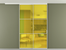 Перегородка Formato вдоль стены на потолок телескопик синхро 2