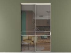 Перегородка Formato внутри проёма 2 створки