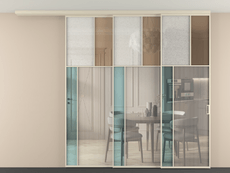 Перегородка Mosaic вдоль стены телескопик синхро 3