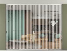 Перегородка Формато внутри проёма скрытое крепление в потолок 4 створки