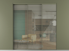 Перегородка Формато внутри проёма 3 створки с синхронным механизмом