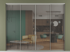 Перегородка Формато внутри проёма 4 створки