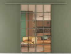 Перегородка Formato вдоль стены 2 створки