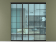 Перегородка Formato внутри проёма 3 створки