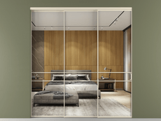 Перегородка Formato внутри проёма 3 створки с синхронным механизмом