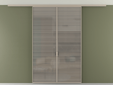 Перегородка Формато вдоль стены на потолок 2 створки