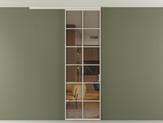 Перегородка Формато вдоль стены на потолок 1 створка