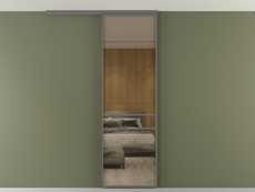 Перегородка Формато вдоль стены на потолок 1 створка