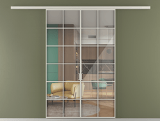 Перегородка Формато вдоль стены 2 створки