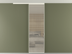 Перегородка Формато вдоль стены на потолок 1 створка