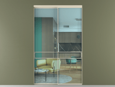 Перегородка Formato внутри проёма двустворчатая