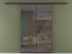 Перегородка Формато вдоль стены 2 створки