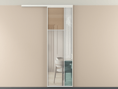 Перегородка Мозаик вдоль стены на потолок 1 створка